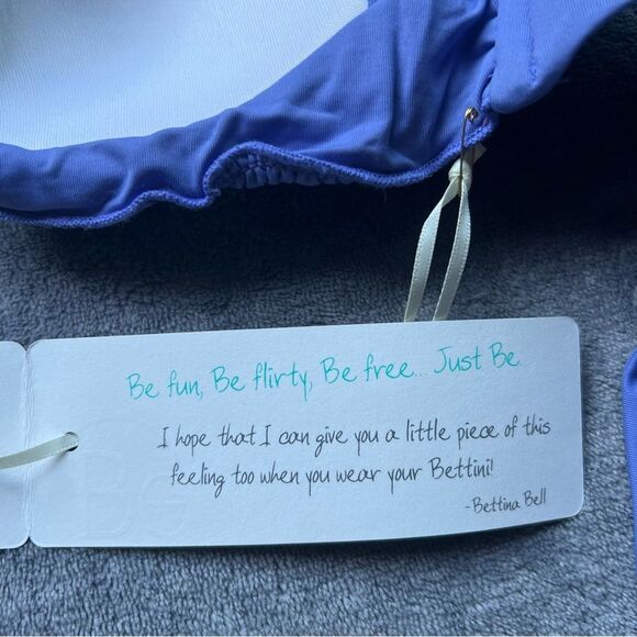 NEW Revolve Bettinis Bikini Set Swimwear Smocked Bikini Top XS Bottom M Swimsuit - Picture 7 of 16